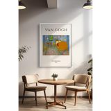 Basquiart Vincent Van Gogh Temalı Serisi Beyaz Çerçeveli Poster, Tablo Duvar Dekoru No:19 Beyaz 50 x 70