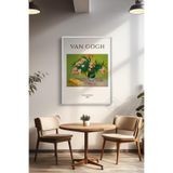 Basquiart Vincent Van Gogh Temalı Serisi Beyaz Çerçeveli Poster, Tablo Duvar Dekoru No:9 Beyaz 30 x 40