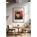 Basquiart Vincent Van Gogh Temalı Serisi Siyah Çerçeveli Poster, Tablo Duvar Dekoru No:26 Siyah 21 x 30