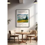 Basquiart Vincent Van Gogh Temalı Serisi Siyah Çerçeveli Poster, Tablo Duvar Dekoru No:4 Siyah 15 x 21