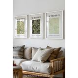 Basquiart Vintage Temalı 3'lü Beyaz Çerçeveli Poster, Tablo Seti No:10 Beyaz 15 x 21