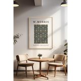 Basquiart William Morris Temalı Serisi Ahşap Çerçeveli Poster, Tablo Duvar Dekoru No:24 Ahşap 30 x 40