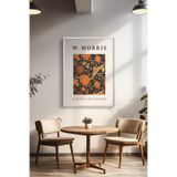 Basquiart William Morris Temalı Serisi Beyaz Çerçeveli Poster, Tablo Duvar Dekoru No:16 Beyaz 33 x 48