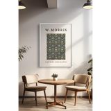 Basquiart William Morris Temalı Serisi Beyaz Çerçeveli Poster, Tablo Duvar Dekoru No:24 Beyaz 15 x 21