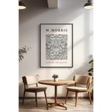 Basquiart William Morris Temalı Serisi Siyah Çerçeveli Poster, Tablo Duvar Dekoru No:1 Siyah 15 x 21