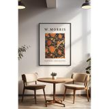 Basquiart William Morris Temalı Serisi Siyah Çerçeveli Poster, Tablo Duvar Dekoru No:16 Siyah 50 x 70