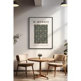 Basquiart William Morris Temalı Serisi Siyah Çerçeveli Poster, Tablo Duvar Dekoru No:24 Siyah 30 x 40