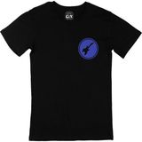 Bass Gitar Cep Logo Tasarımlı Siyah Tişört