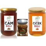 Baştan Yöresel 850gr Çam Balı + 850gr Çiçek Balı +100gr Polen - 2 kg