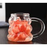 Bastonlu Üzüm Model Boroksilikat Cam Kupa (350 ml) - Şeffaf