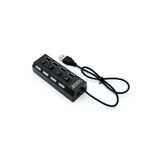 Bastore 4 Port Usb 2.0 Hub Çoğaltıcı Çoklayıcı Switch Işıklı Anahtarlı