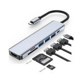 Bastore 7 In 1 Type C To Hdmı 4K 30hz Kablo Sd/ Tf Kart Okuyucu Usb3 0 2xusb2 0 Pd 87W Çevirici