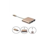 Bastore Apple Macbook Usb 3.1 Type-C To Hdmı + Usb 3.0 Cevirici Donusturucu Kablo Gold