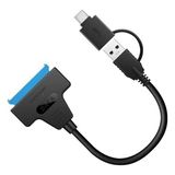 Bastore Harici Hard Disk Kablosu 2in1 USB 3.0 Type-C To 2.5 Inç Sata HDD SSD Çevirici Dönüştürücü