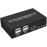 Bastore HDMI Kvm Switch 2 Port USB Type C 2 Pc Tek Kasa Klavye Mouse Kontrol Çoklayıcı - Siyah
