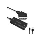 Bastore Hdmi To Scart 1080P Hd Av Video Çevirici Dönüştürücü Adaptör Kablo Güç Girişli Tv Kablosu