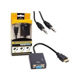 Bastore HDMI To VGA Ses Destekli Monitör Dönüştürücü Kablo Çevirici Adaptör