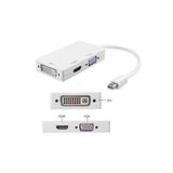 Bastore Mini Displayport To Hdmi Vga Dvi Cevirici 3 In 1 Thunderbolt To 3 Lu Cevirici Donusturucu