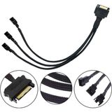 Bastore Sata Fan Power Kablosu 3 Port Y Pin Pwm Çoklayıcı Splitter Fan Kablosu