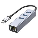 Bastore Type C To USB 3.0 Ethernet Gigabit RJ45 3 Port Hub Çoklayıcı Adaptör