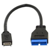 Bastore USB 3.1 Type-E Male To USB 3.0 19 20 Pin Dişi Uzatma Kablosu