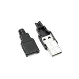 Bastore Usb A Erkek Konnektör - Lehim Tipi - Plastik - Usb Erkek Söket