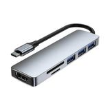 Bastore USB Type C To 4K 30hz HDMI Kablosu Sd Tf Kart Okuyucu USB 3 0 Çoklayıcı Hub Çevirici Kablo