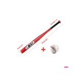 BAT Bs-10 Metal Alaşım Beyzbol Sopası 61 cm, Kırmızı + Dikişli Beyzbol Topu