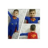 BAT Pelerinli Süperman Kostümü, Erkek Çocuk, 6-7 Yaş, Kırmızı-Mavi