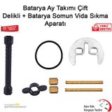 Batarya Ay Takımı Çift Delikli + Batarya Somun Sıkma Aparatı