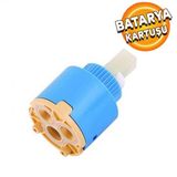Batarya Kartusu 40 Mm Duz Ayaksiz Ac Kapa Musluk Cesme Kartusu