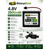 BataryaBank 4.8V 2500MAH Oyuncak Pili Siyah Soket + USB Şarj Aleti | Ni-Mh Şarjlı Batarya Seti