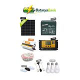 BataryaBank 50W Güneş Paneli Seti 12V 24Ah Jel Akü TV Çalıştırma Bağ Evi Yayla Karavan Solar Sistem