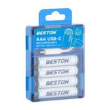 BataryaBank Beston USB 1.5V Aaa Ince Lithium Şarjlı Pil 660MAH | Şarj Cihazı Gerektirmez