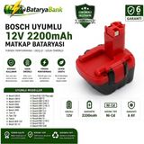 Bataryabank Bosch Uyumlu 12V 2200MAH Ni-Mh Matkap Bataryası