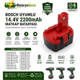 Bataryabank Bosch Uyumlu 14.4V 2200MAH Ni-Cd Şarjlı Matkap Bataryası