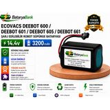 Bataryabank Ecovacs Deebot 600 / Deebot 601 / Deebot 605 / Deebot 661 Uyumlu Robot Süpürge Bataryası 14.4V 3200MAH Li-Ion Şarj Edilebilir Pil