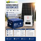 BataryaBank Tv, Buzdolabı, Modem ve Aydınlatma Çalıştıran 4kw Güneş Enerji Sistemi 2X150AH Jel Akü