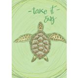 Batayoss "Take it easy" Cuaderno de Notas Tortuga 180 páginas - Bloc Notas - Bloc de Notas A5 - Perfecto como Diario de Viaje y Sketchbook A5: Cuaderno de Notas 180 páginas
