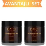 Batçı Hair Atelier Exclusive Matte Saç Şekillendirici Mat Wax 100 ml 2'li - Şeffaf