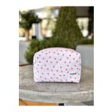 Batekso Pembe Kalp Desenli Makyaj Çantası - Büyük Boy