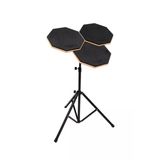 Bateri Davul Drum Pratik Çalışma Pedi Ve Standı Baget 3'Lü Set Çantalı