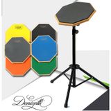 Bateri Davul Drum Pratik Pedi Pad Seti Standlı Baget Tekli Set