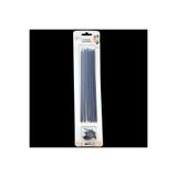 BatıDoğu Lacivert Metalik İnce Uzun Pasta Mum 20 cm * 6 Adet