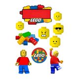 BatıDoğu Yenilebilir Şekerli Kağıt Baskısı Cupcake ve Pasta Resim Baskı Lego Temalı 03