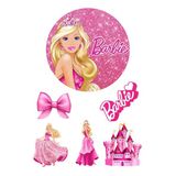 BatıDoğu Yenilebilir Yuvarlak Pasta ve Figür Resim Baskısı Şekerli Kağıt Barbie Temalı 02