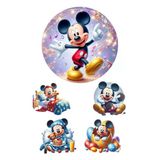 BatıDoğu Yenilebilir Yuvarlak Pasta ve Figür Resim Baskısı Şekerli Kağıt Mickey Mouse Temalı 11