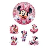 BatıDoğu Yenilebilir Yuvarlak Pasta ve Figür Resim Baskısı Şekerli Kağıt Mini Mouse Temalı 12