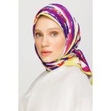 Batik Desen Pilise Eşarp Mürdüm