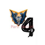 Batman 1 Yaş Siyah Rakam Balon Set Yarasa Adam Batman Doğum Günü Parti Balon Set